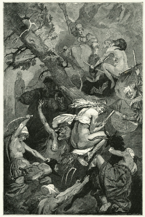 Beschreiben Sie die zur Zeichnung gehörige Szene.